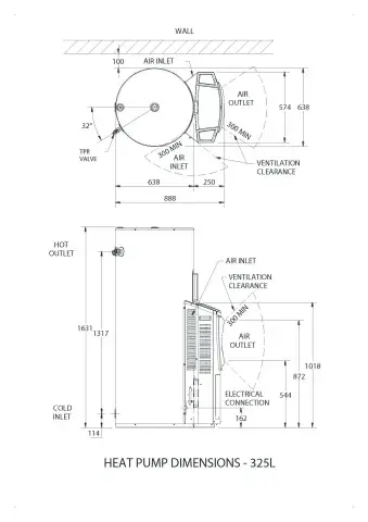dimensions-heat-pump